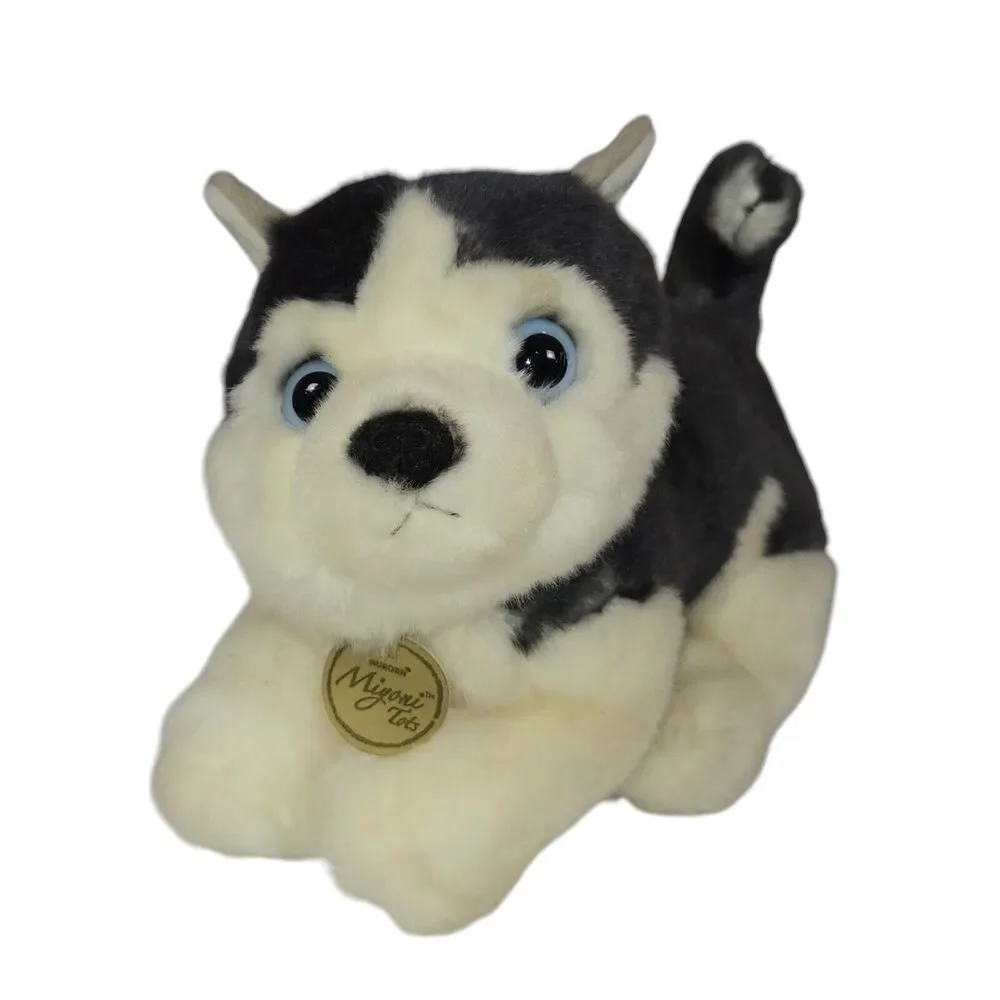 Aurora Miyoni Tots Plush Husky Puppy Dog Stuffed Animal Blue Eyes Realistic